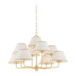 Hudson Valley Lighting Durland 9 Light Aged Brass Chandelier Ceiling Light