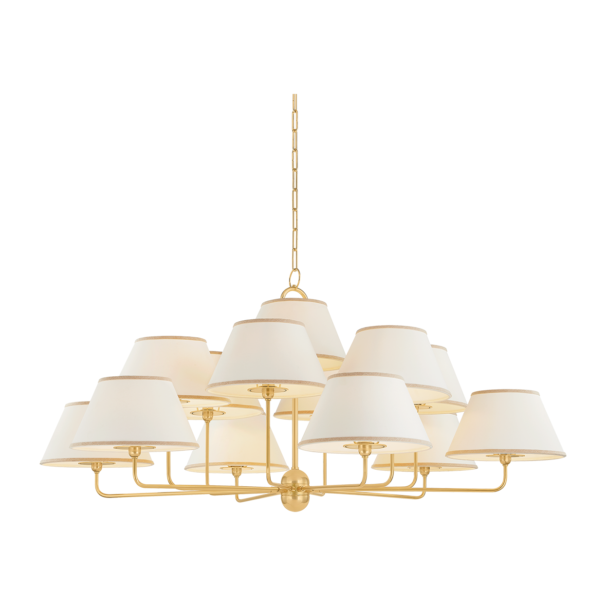 Hudson Valley Lighting Durland 13 Light Aged Brass Chandelier Ceiling Light