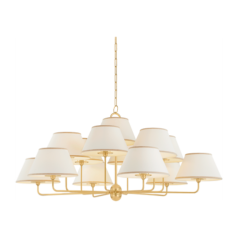 Hudson Valley Lighting Durland 13 Light Aged Brass Chandelier Ceiling Light