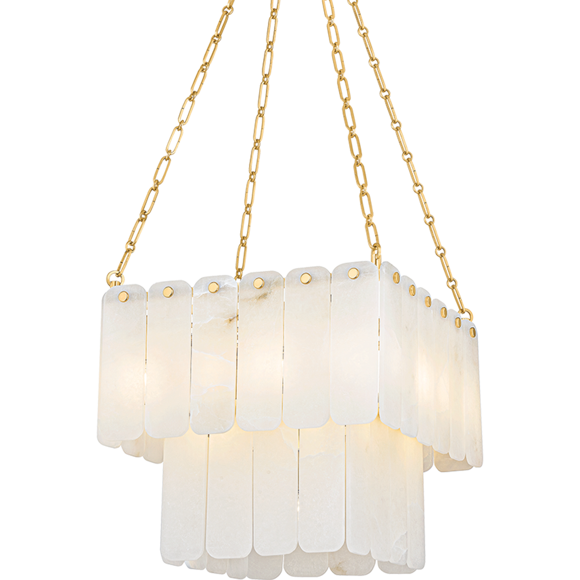 Hudson Valley Lighting Moissanite 17 Light 20 inch Aged Brass Chandelier Ceiling Light
