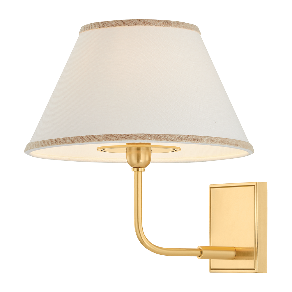 Hudson Valley Lighting Durland 1 Light Aged Brass Wall Sconce Wall Light