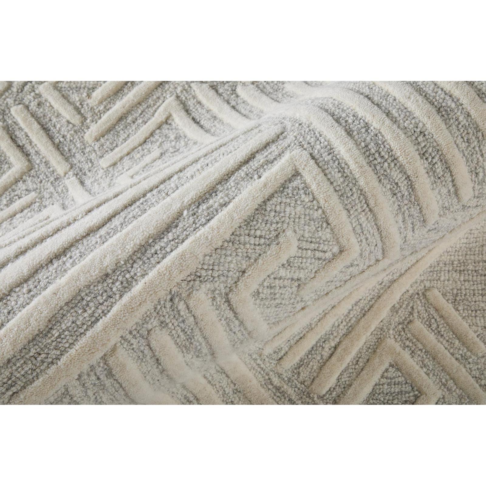 Feizy Enzo 8737F Transitional Geometric Rug in Tan/Ivory