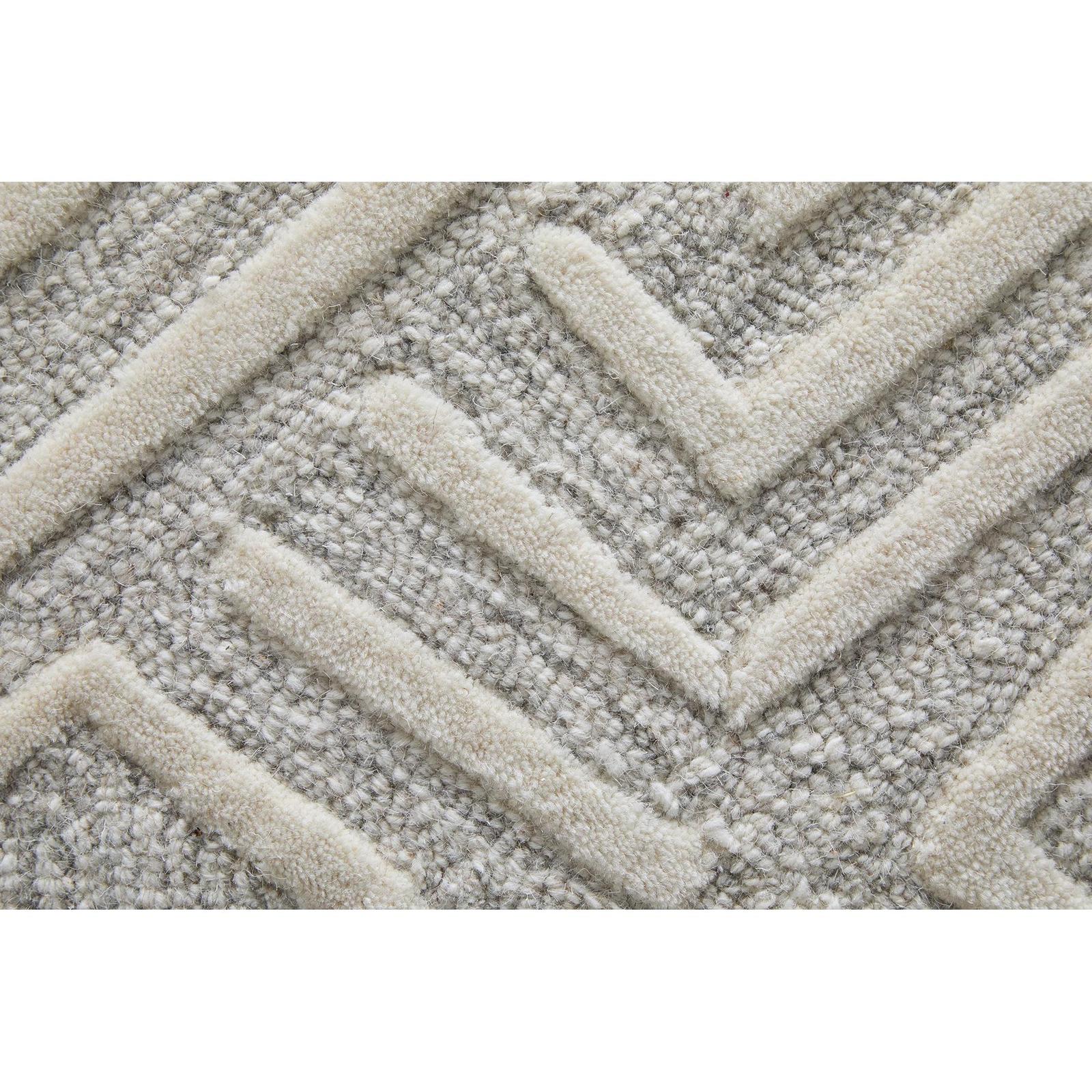 Feizy Enzo 8737F Transitional Geometric Rug in Tan/Ivory