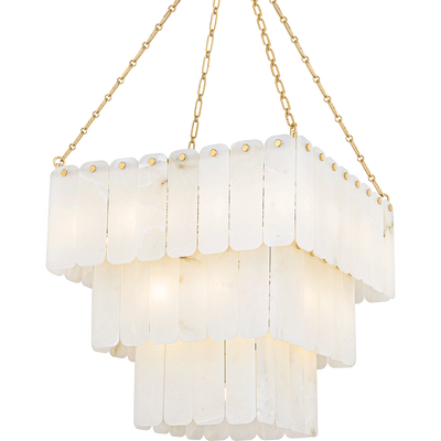 Hudson Valley Lighting Moissanite 33 Light 26 inch Aged Brass Chandelier Ceiling Light