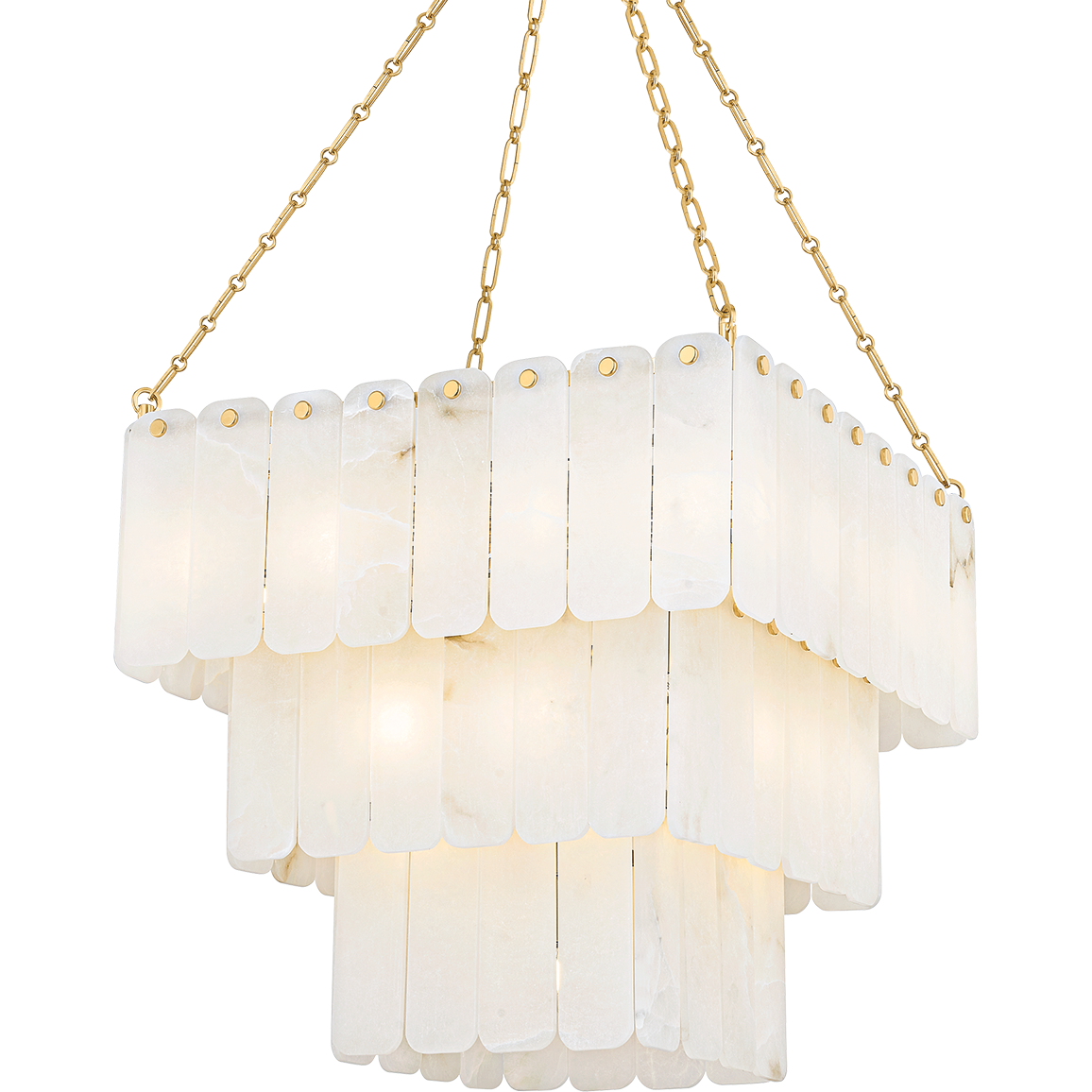 Hudson Valley Lighting Moissanite 33 Light 26 inch Aged Brass Chandelier Ceiling Light