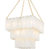 Hudson Valley Lighting Moissanite 33 Light 26 inch Aged Brass Chandelier Ceiling Light