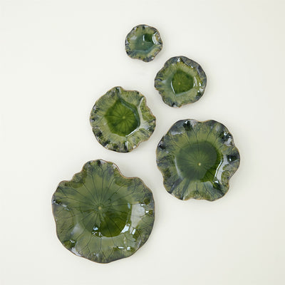 Global Views Free Formed Lily Plate-Green