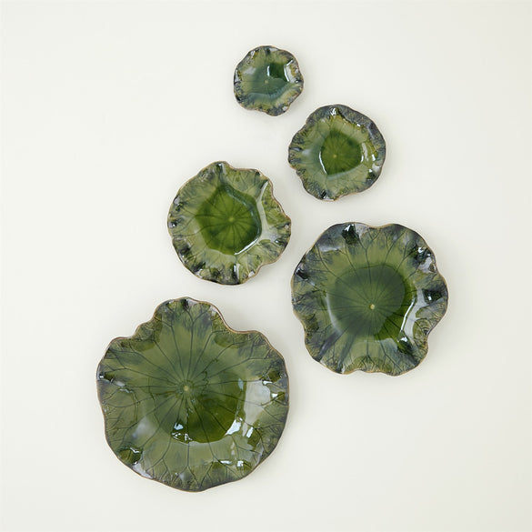 Global Views Free Formed Lily Plate-Green