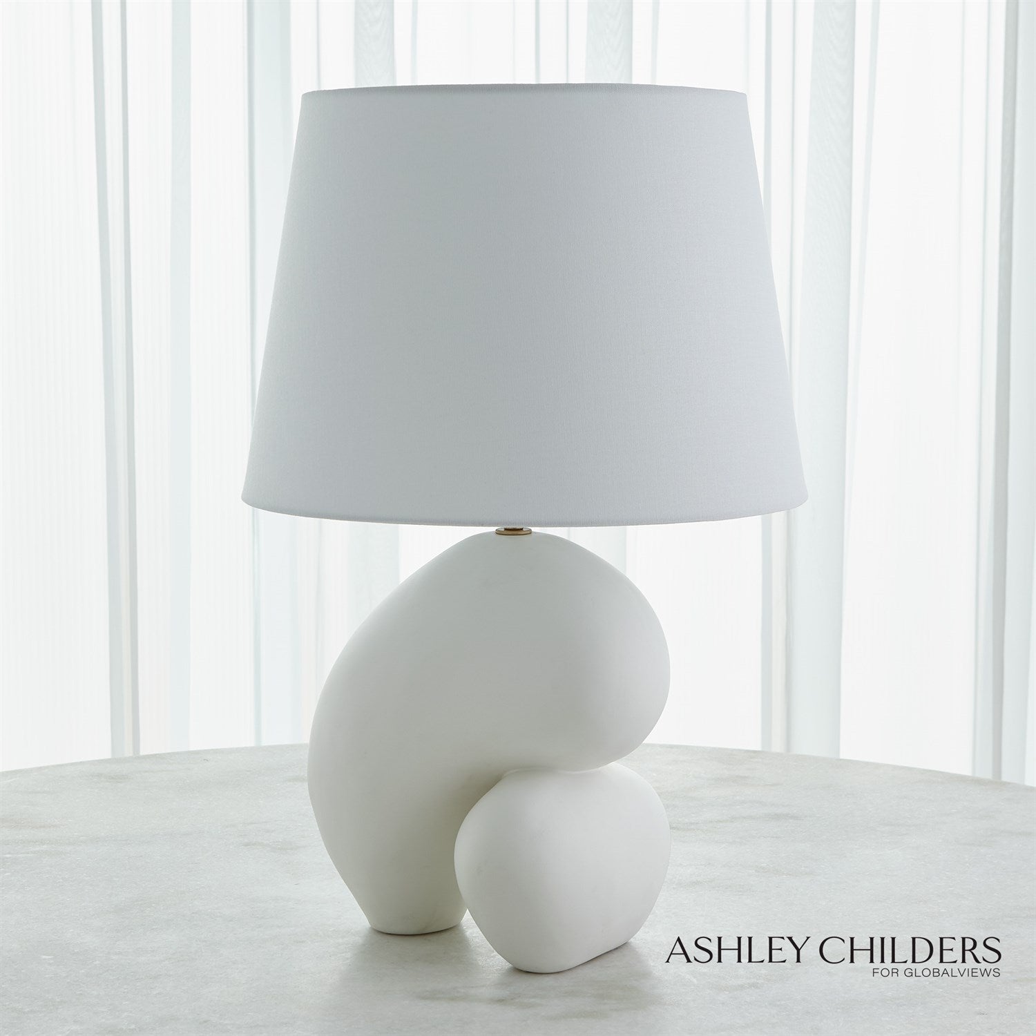 Global Views Matte White Muse Lamp