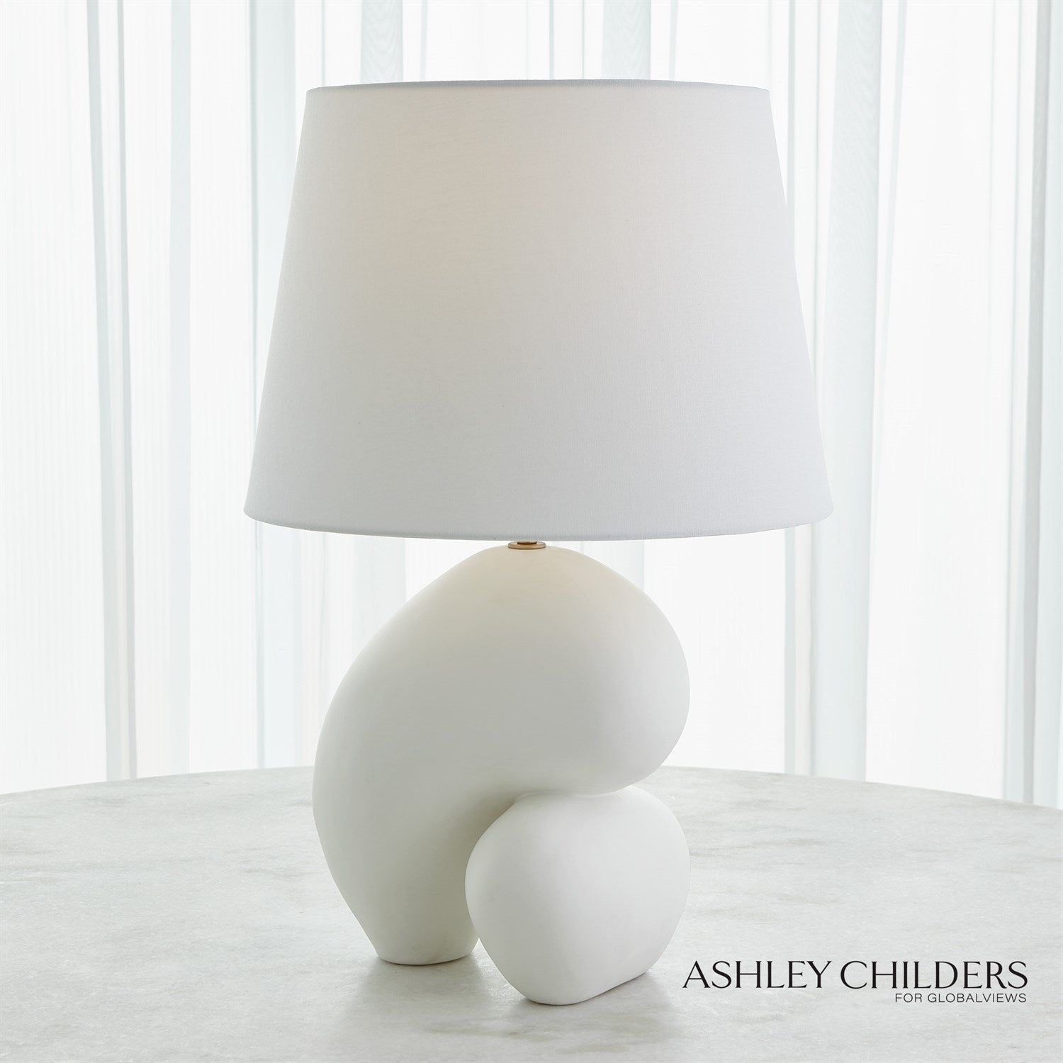 Global Views Matte White Muse Lamp