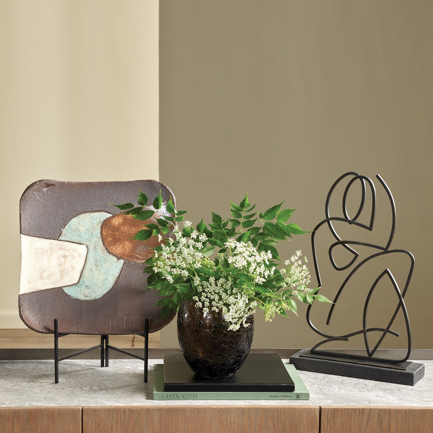 Global Views Smoke Volcano Vase