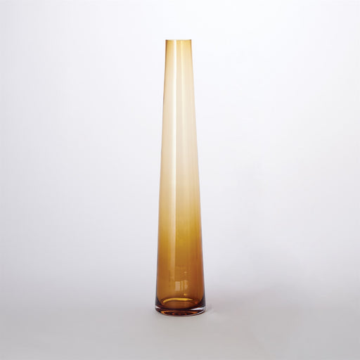 Global Views Glass Tower Vase - Amber