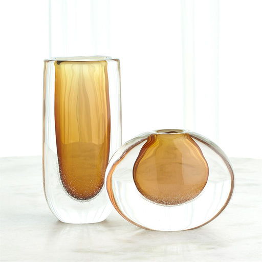 Global Views Micro Bubble Vase - Amber