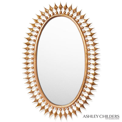 Global Views Gold Leaf Wellington Mirror by Ashley Childers