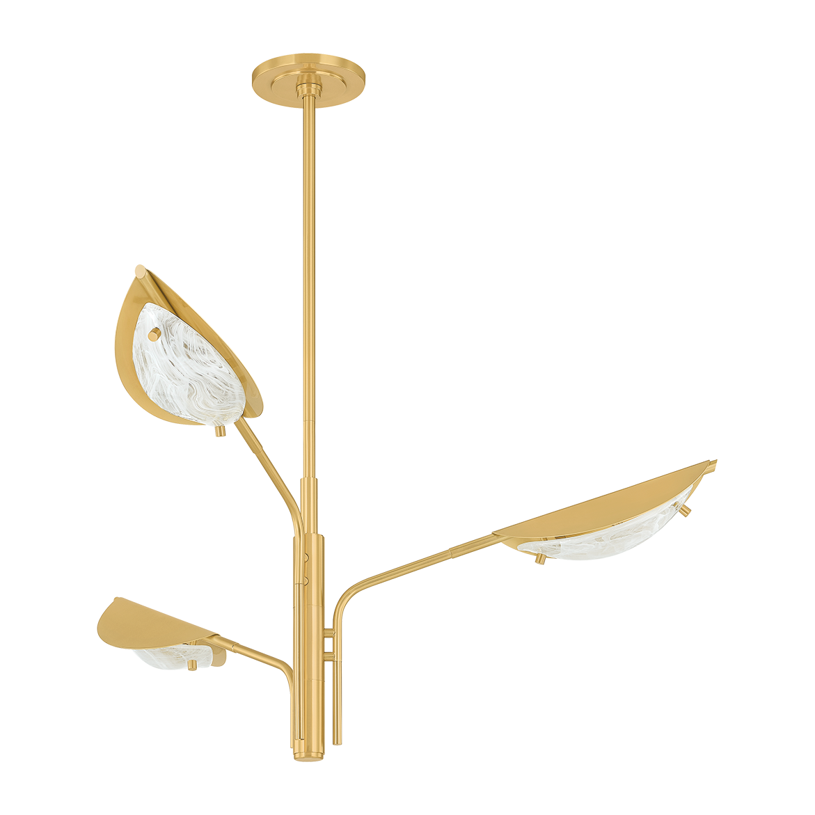 Hudson Valley Lighting Levin 3 Light Aged Brass Chandelier Ceiling Light