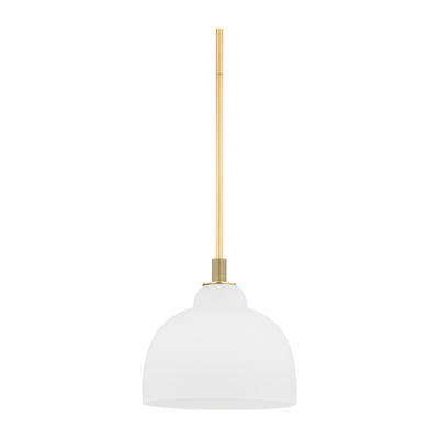 Hudson Valley Lighting Oberon 1 Light 14 inch Aged Brass Pendant Ceiling Light