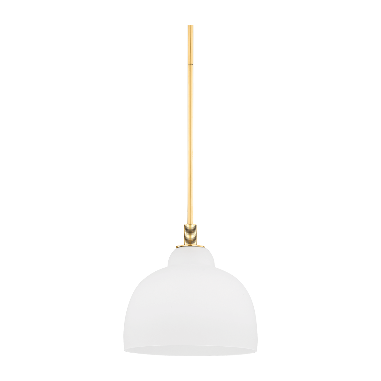 Hudson Valley Lighting Oberon 1 Light 14 inch Aged Brass Pendant Ceiling Light