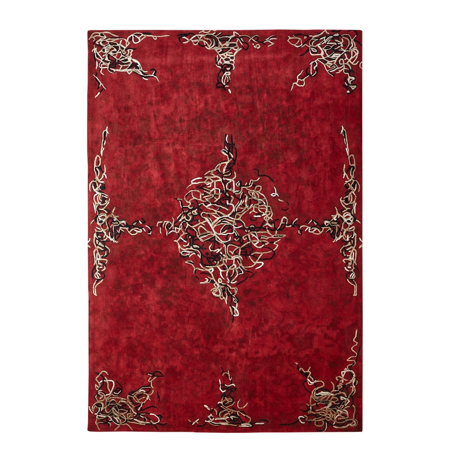Global Views Deep Red Parlor Rug Clearance – Grayson Living