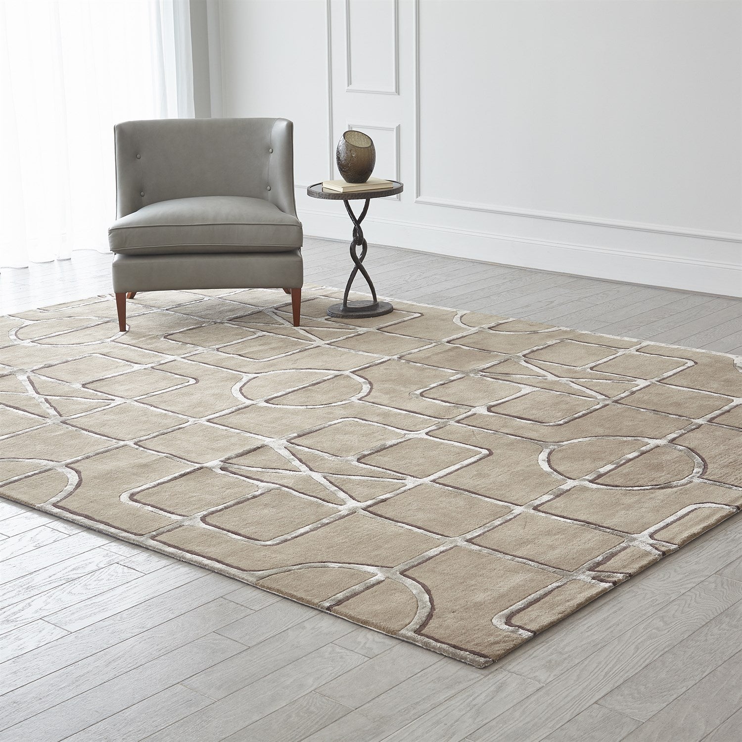 Global Views Khaki Gate Rug Clearance