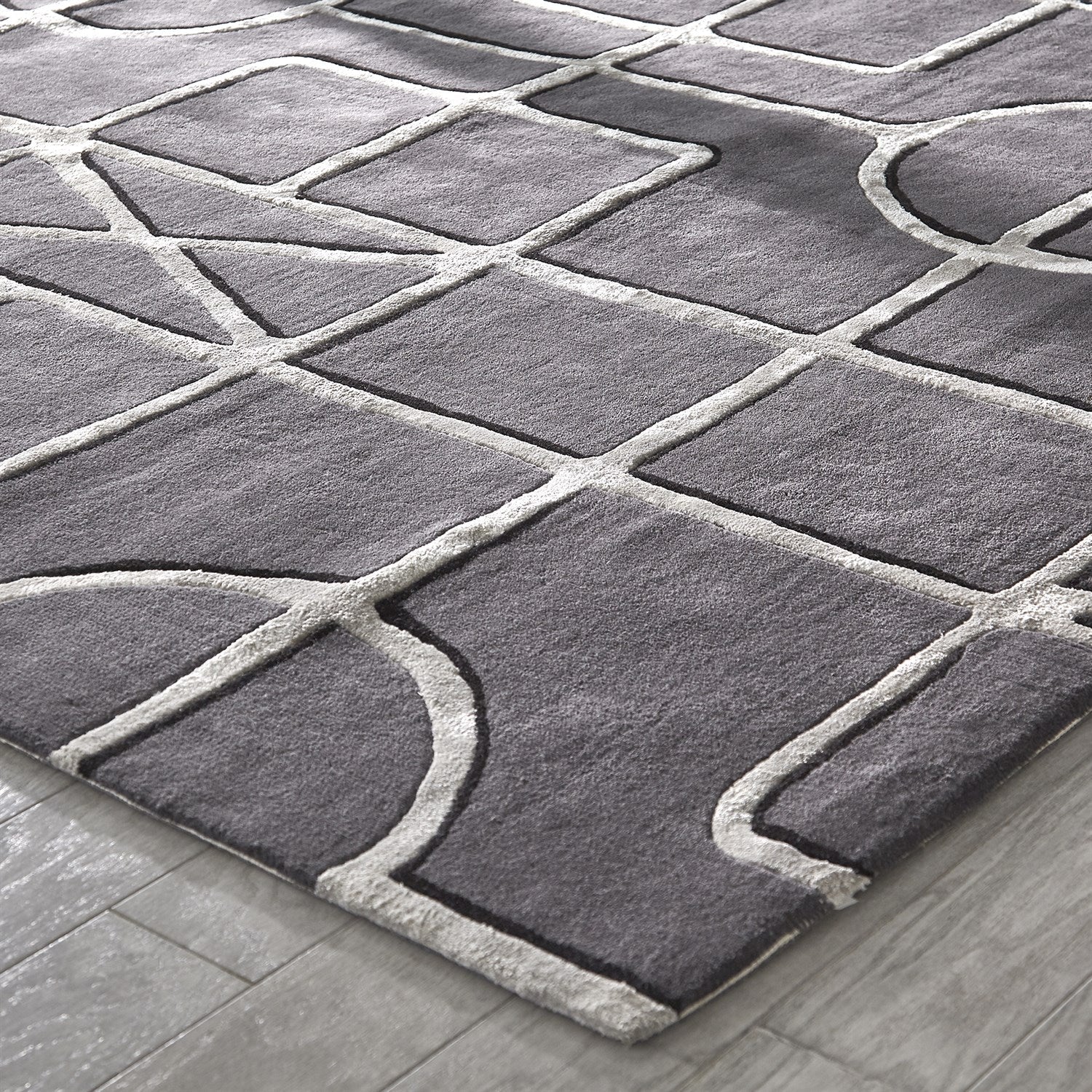 Global Views Indigo Charcoal Gate Rug