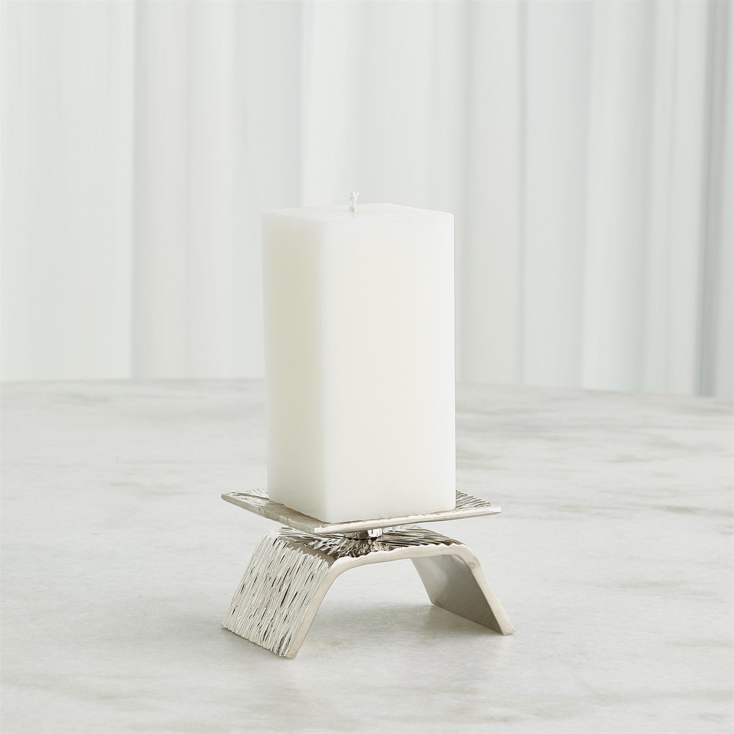 Global Views Nickel Torch Candleholder