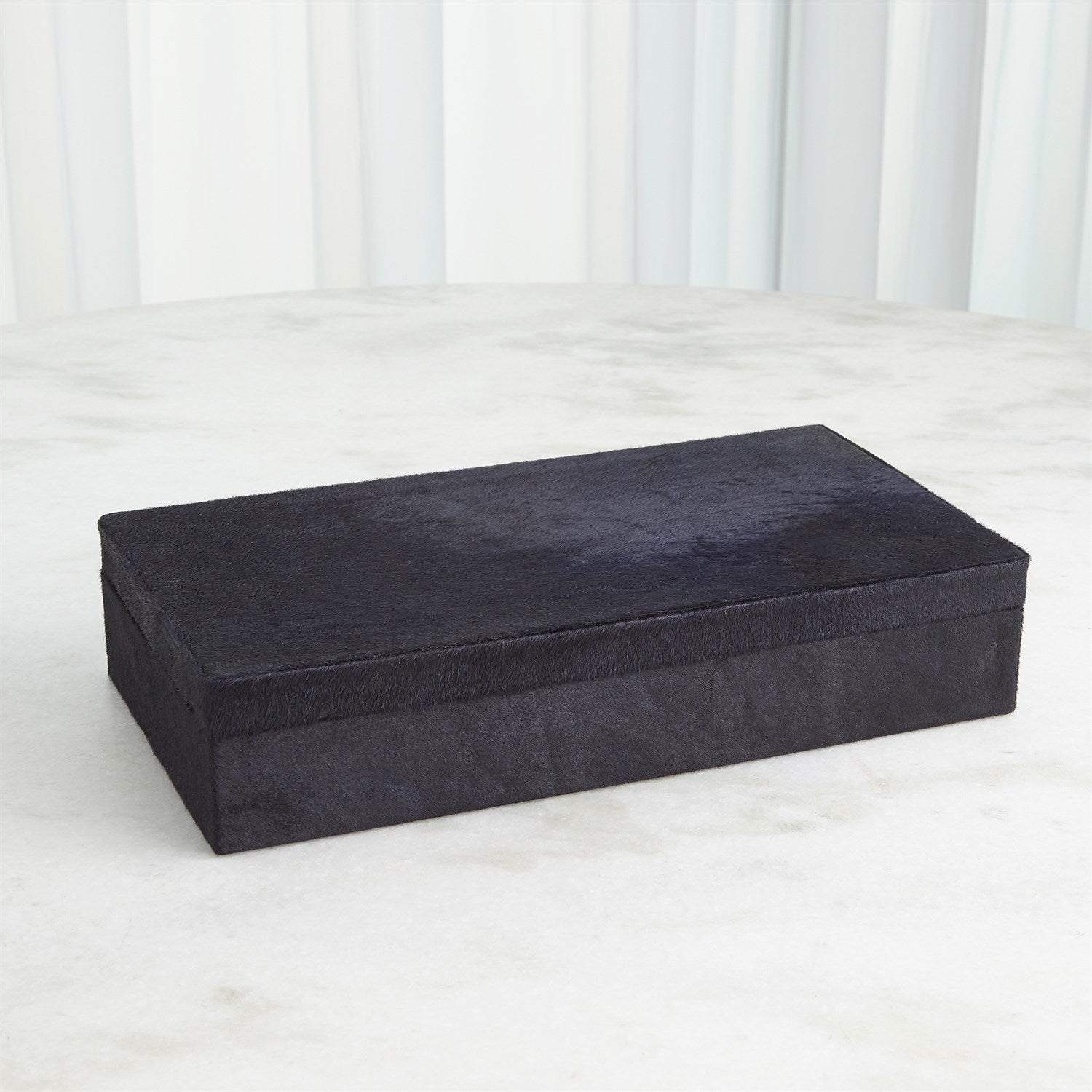 Global Views Blue Hair-on-Hide Box Clearance