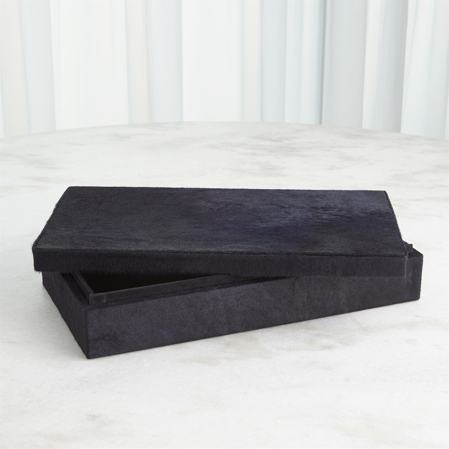 Global Views Blue Hair-on-Hide Box Clearance