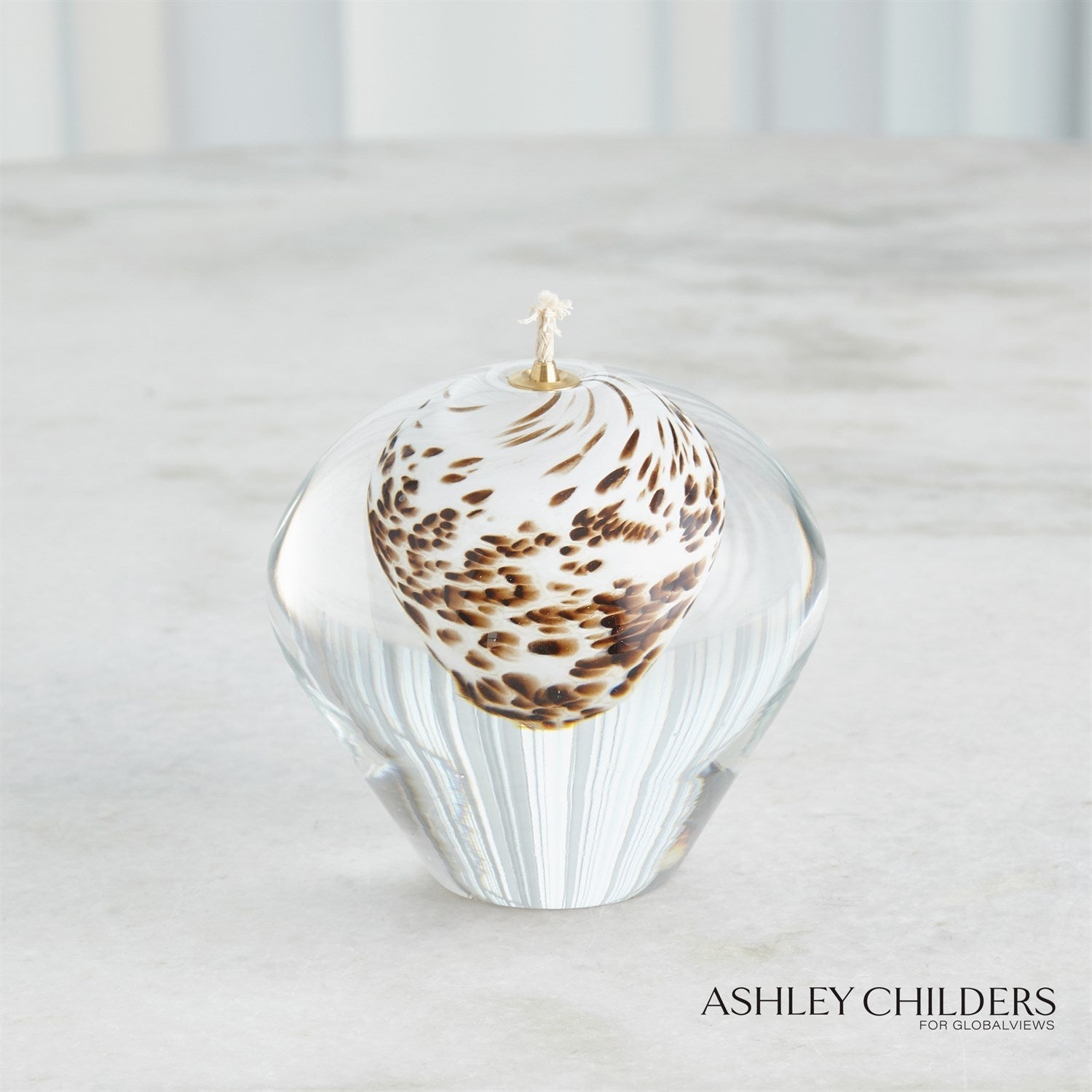 Global Views Brown Spots Daphne Oil Candle