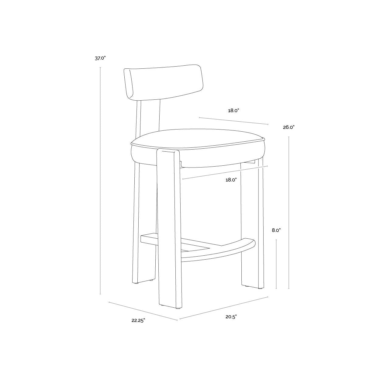 Sunpan Horton Counter Stool
