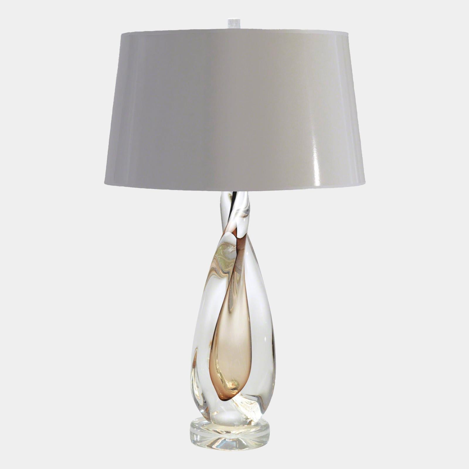 Global Views Beryl Silk Shade Twist Lamp