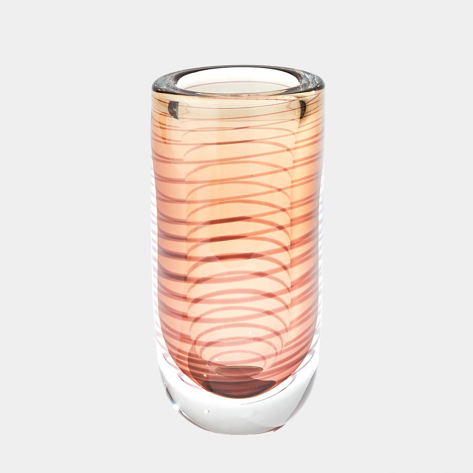 Global Views Amber Spiraled Vase