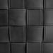 Global Views Soft Woven Leather Basket - Black