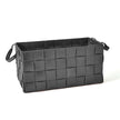 Global Views Black Soft Woven Leather Basket