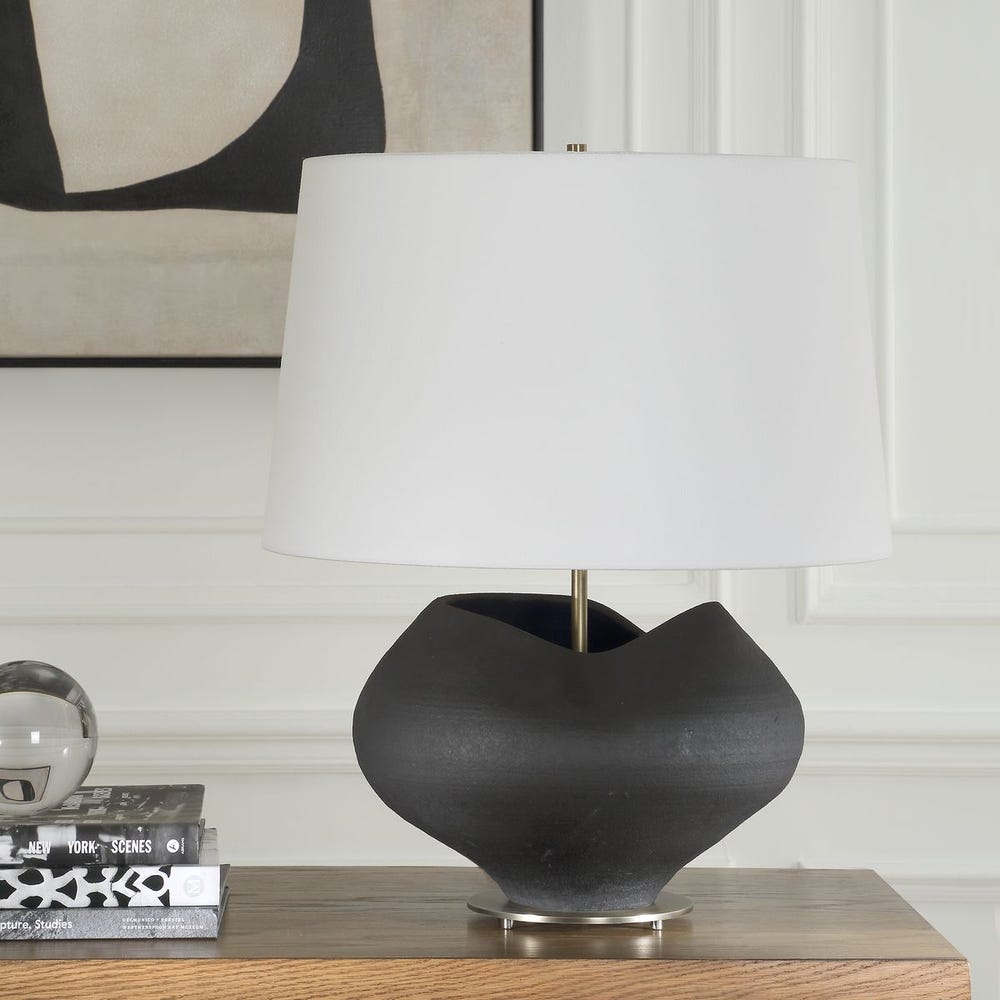 Uttermost Nocturne Aged Black Table Lamp
