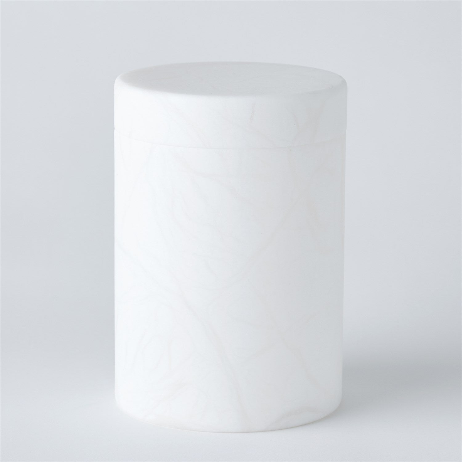 Global Views White Cilindro Alabaster Box