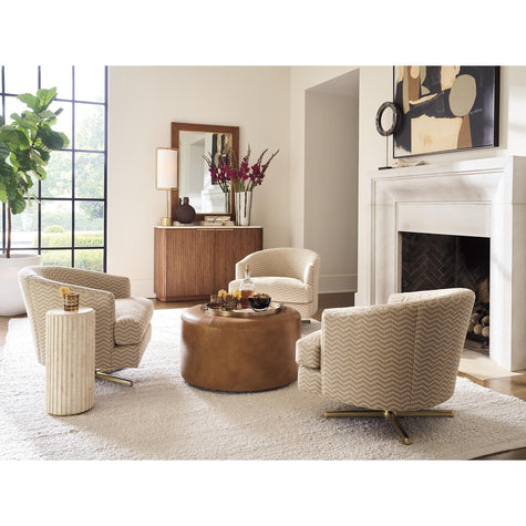 Lexington La Costa Graves Swivel Chair - Brass