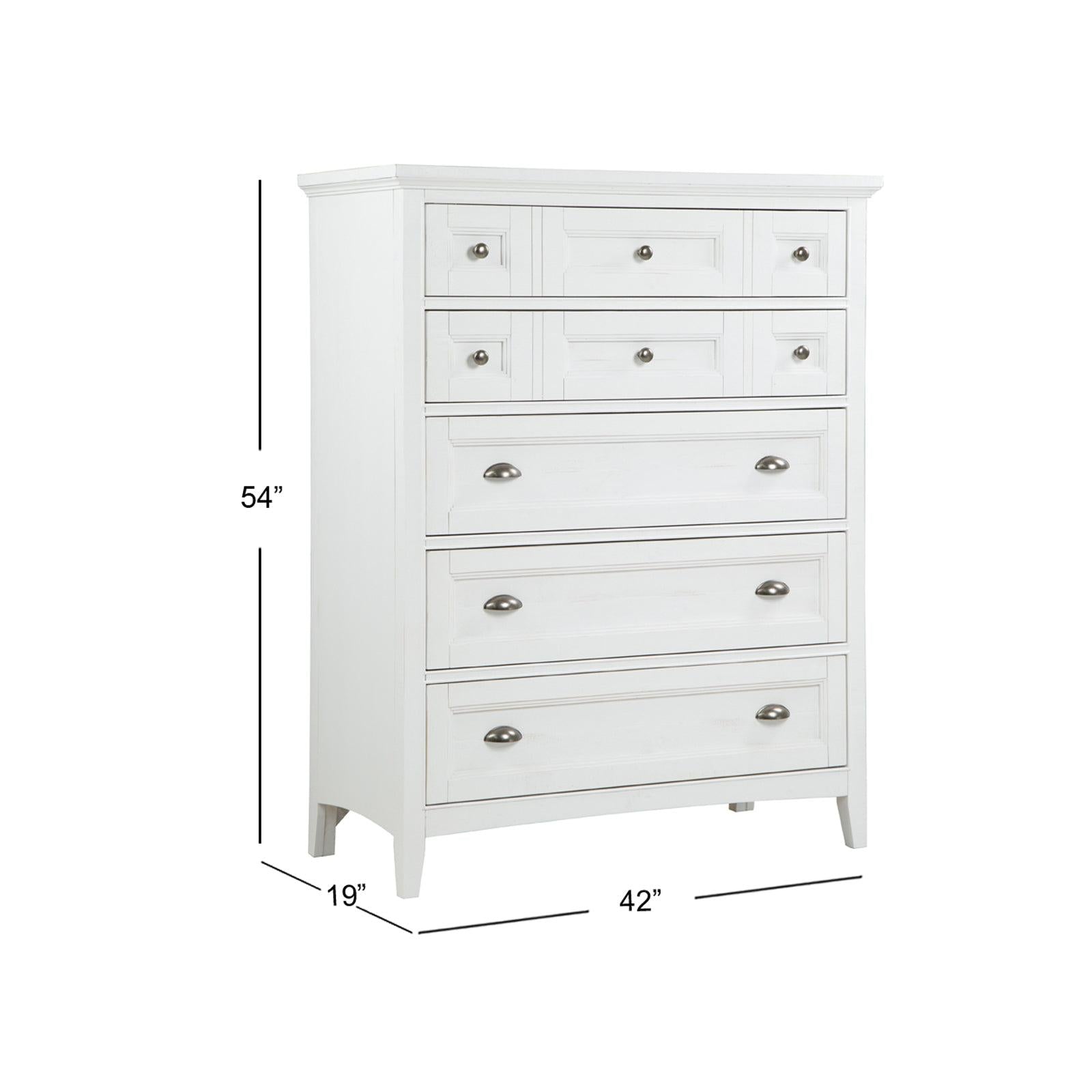Magnussen Home Heron Cove Chalk White & Dovetail Grey Chest