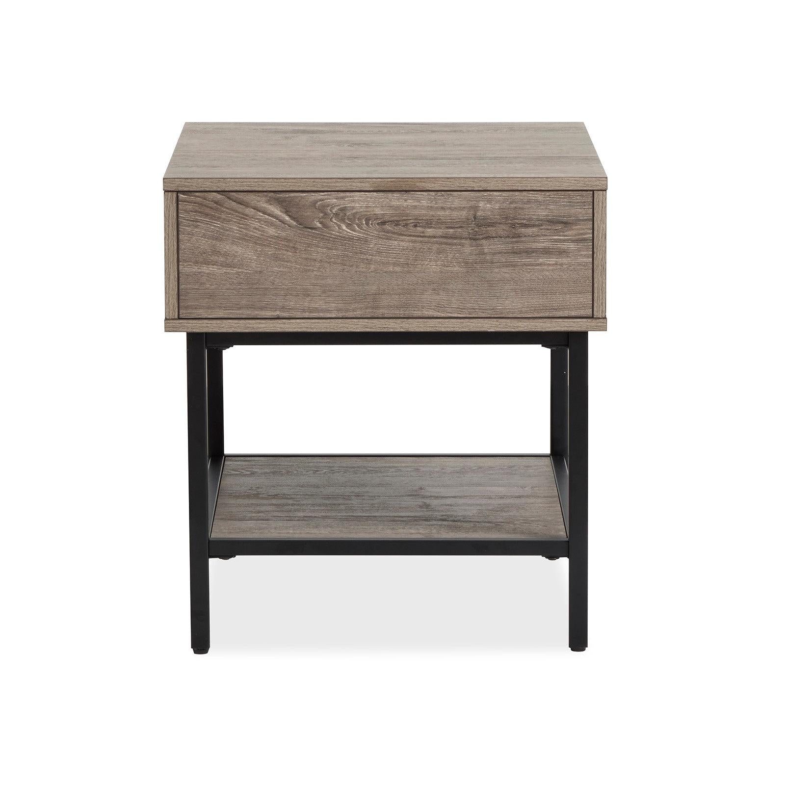 Magnussen Home Fenwick Whitetail Brown And Smoke Glass Rectangular End Table