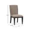 Magnussen Home Ryker Nocturn Black & Coventry Grey Upholstered Host Chair Set of 2