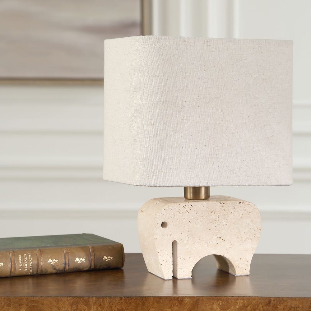 Uttermost Tusk Travertine Accent Lamp