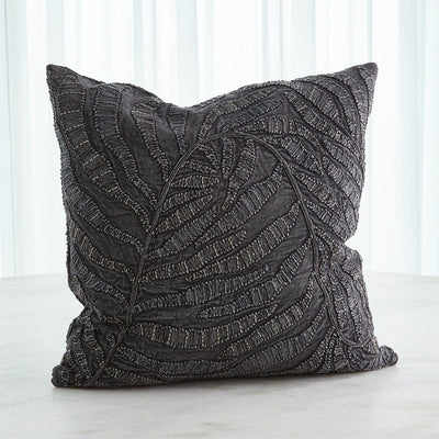 Global Views Beaded Palm Leaf Pillow