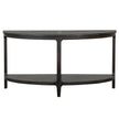 Magnussen Home Boswell Peppercorn Demilune Sofa Table