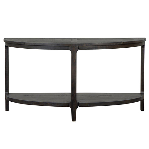 Magnussen Home Boswell Peppercorn Demilune Sofa Table