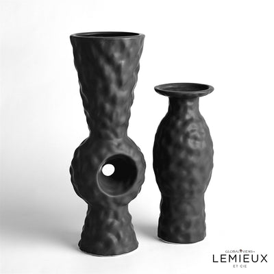 Global Views Black Volcano Volcanic Vase