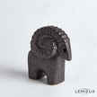 Global Views Matte Antique Bronze Ram Sculpture