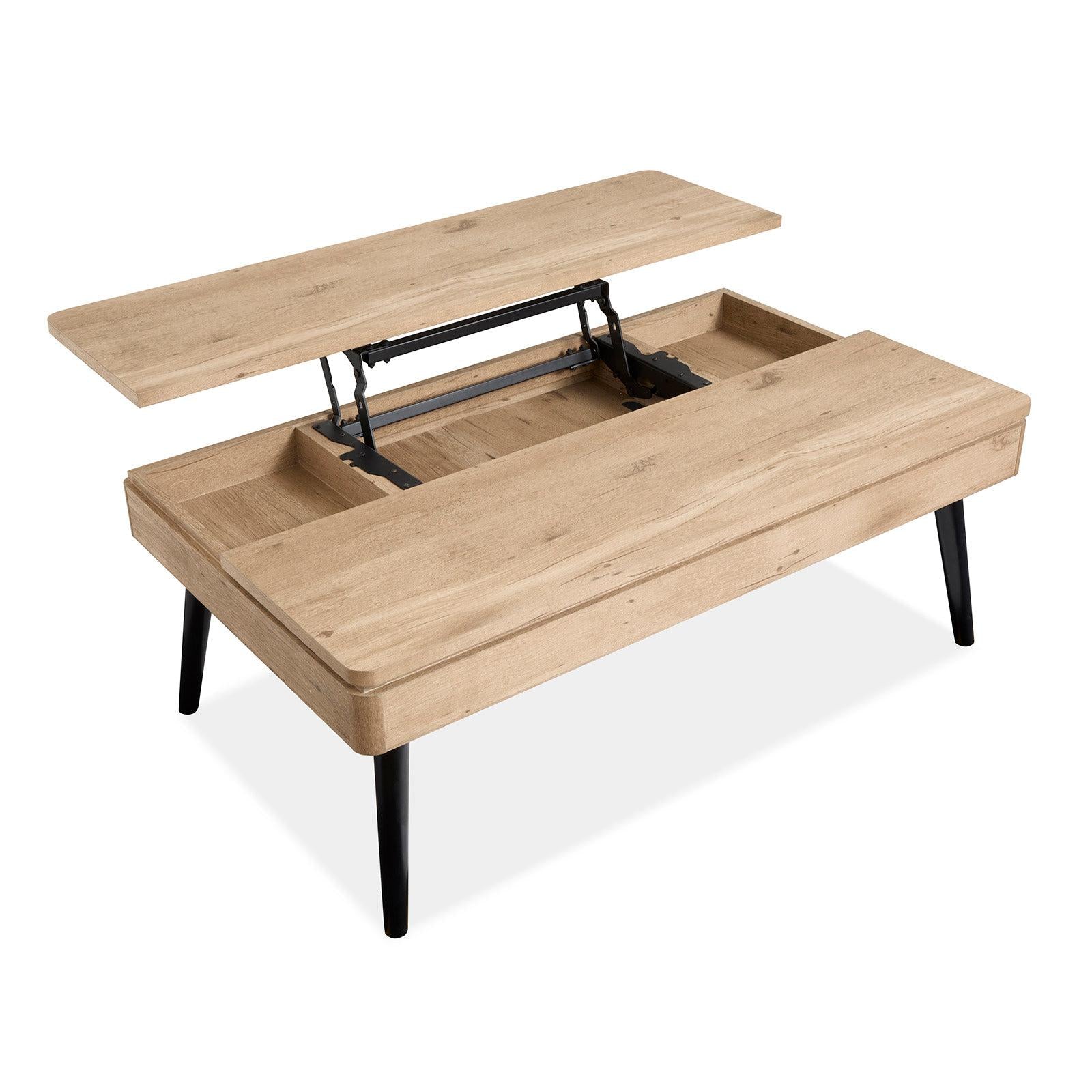 Magnussen Home Fletcher Driftwood Lift Top Storage Cocktail Table