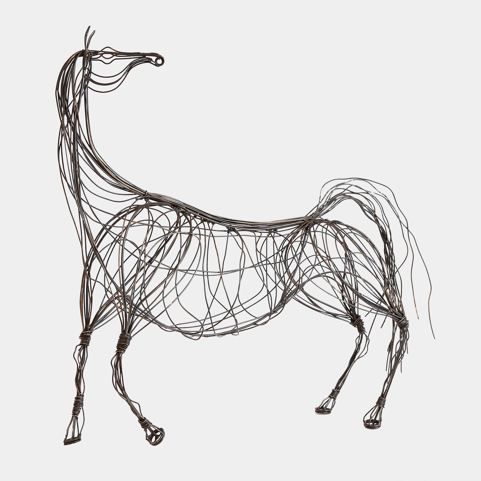 Global Views Antique Bronze Ming Dynasty Horse Sculpture