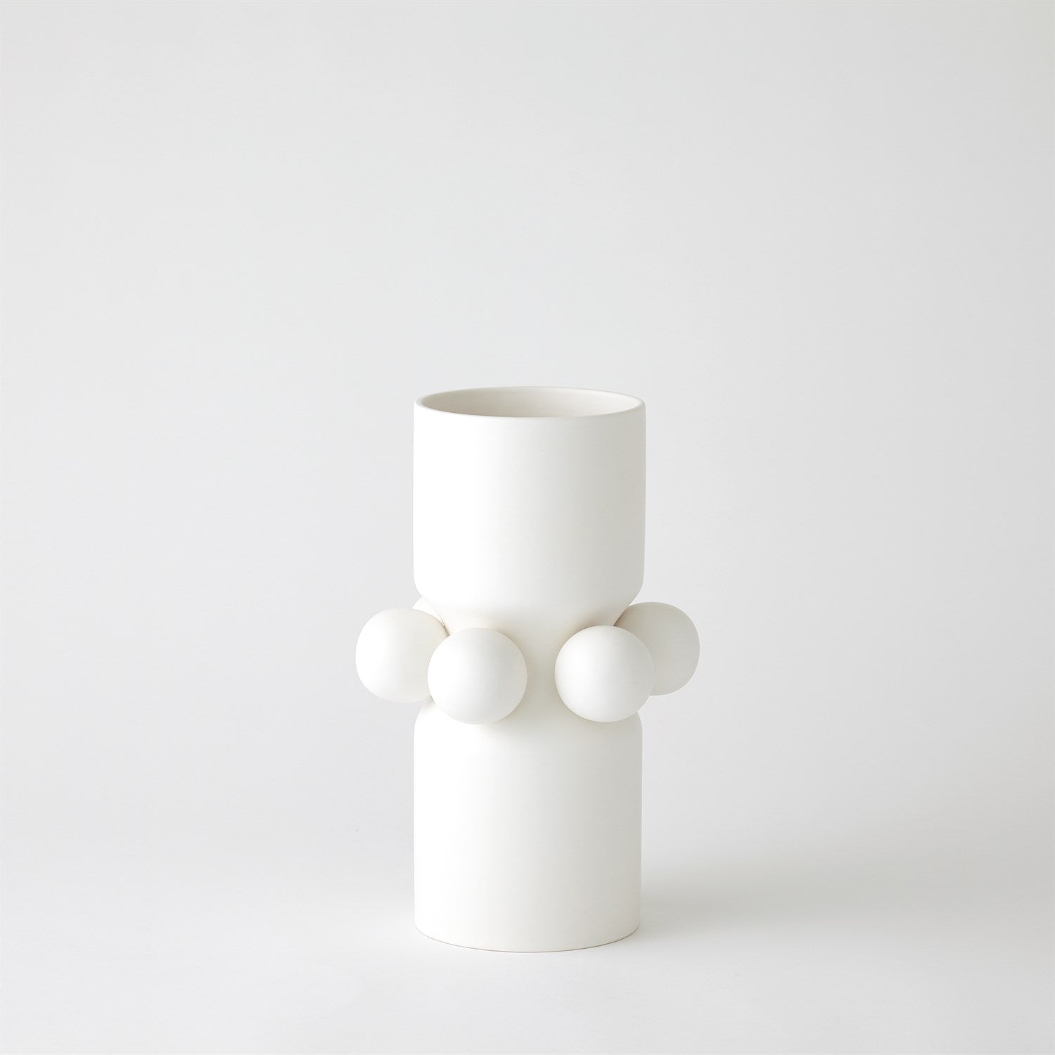 Global Views Matte White Hera Vase & Bowl