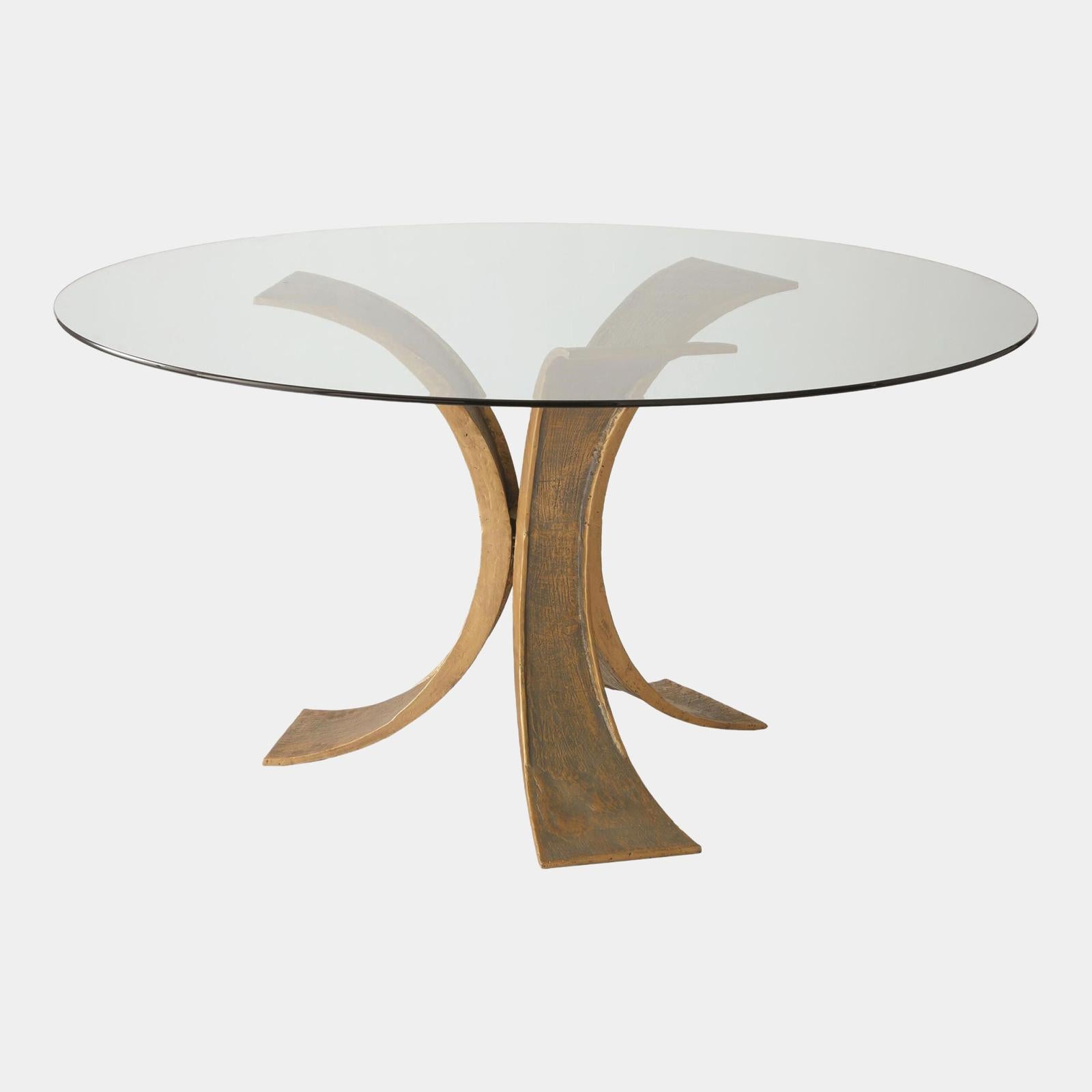Global Views Lotus Antique Gold Dining Table