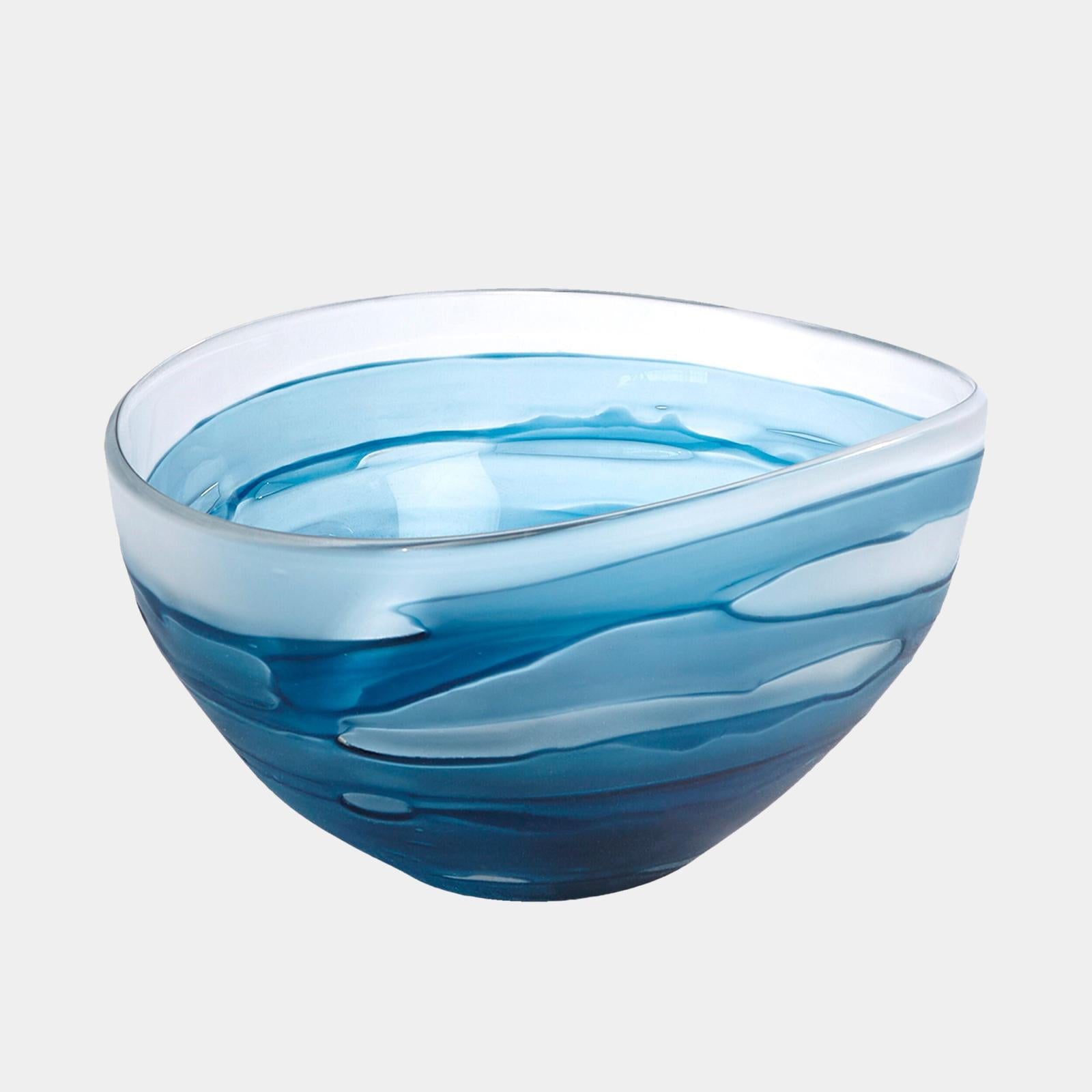 Global Views Glacier Blue Bowl